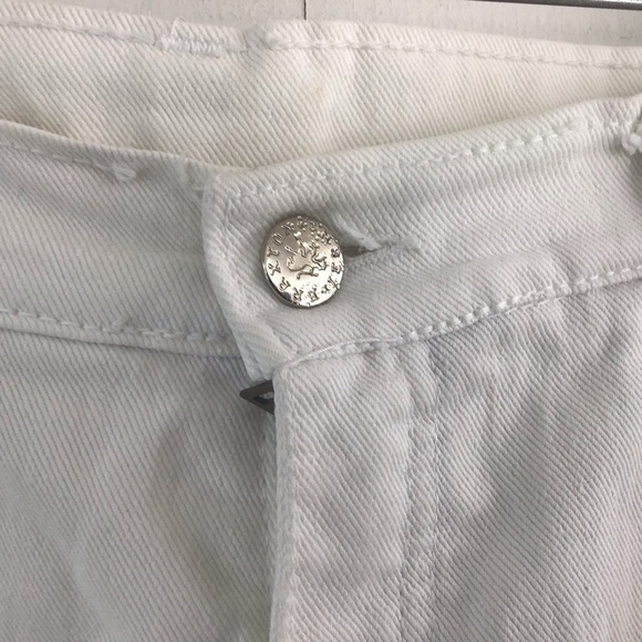 White straight leg Braxton 5 Pocket with Logo Stretch Jeans SIze 14. - Picture 5 of 10